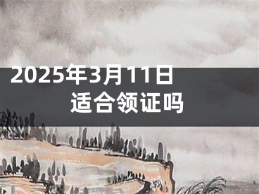 2025年3月11日适合领证吗
