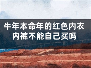 牛年本命年的红色内衣内裤不能自己买吗