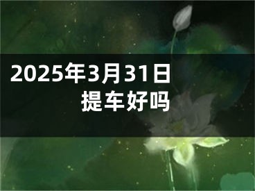 2025年3月31日提车好吗