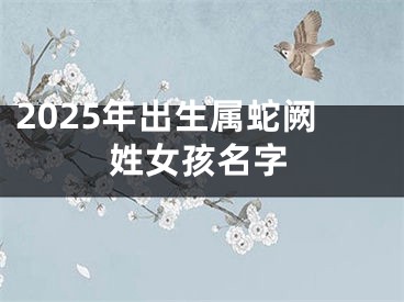 2025年出生属蛇阙姓女孩名字