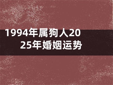 1994年属狗人2025年婚姻运势