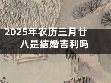 2025年农历三月廿八是结婚吉利吗