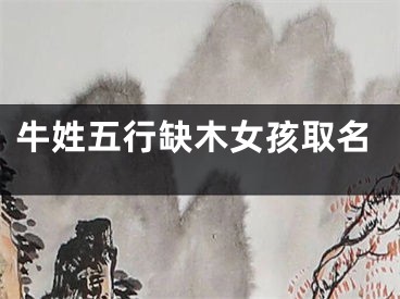 牛姓五行缺木女孩取名