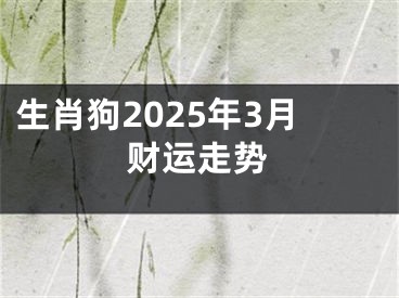 生肖狗2025年3月财运走势