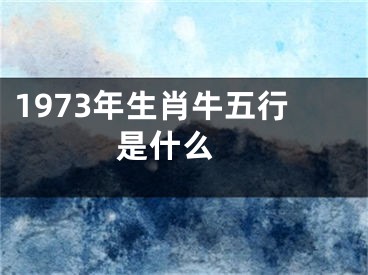 1973年生肖牛五行是什么 