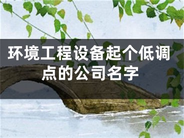 环境工程设备起个低调点的公司名字