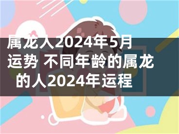 属龙人2024年5月运势 不同年龄的属龙的人2024年运程