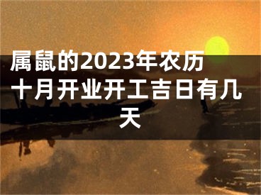 属鼠的2023年农历十月开业开工吉日有几天