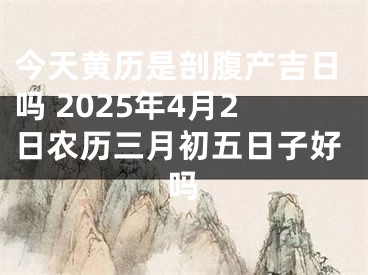 今天黄历是剖腹产吉日吗 2025年4月2日农历三月初五日子好吗