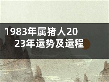 1983年属猪人2023年运势及运程