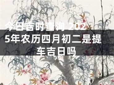 今日吉时查询 2025年农历四月初二是提车吉日吗