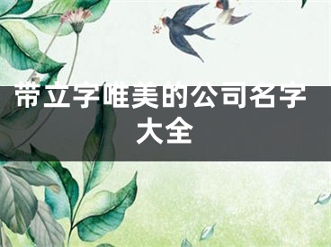 带立字唯美的公司名字大全
