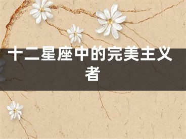 十二星座中的完美主义者