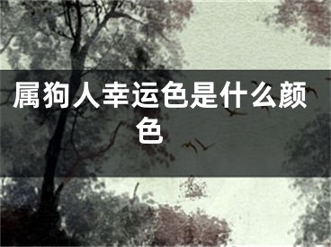 属狗人幸运色是什么颜色 