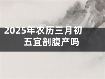 2025年农历三月初五宜剖腹产吗