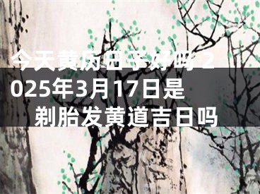 今天黄历日子好吗 2025年3月17日是剃胎发黄道吉日吗