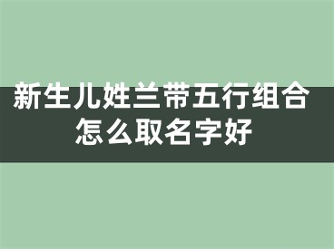 新生儿姓兰带五行组合怎么取名字好