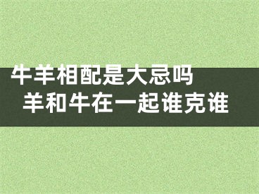 牛羊相配是大忌吗  羊和牛在一起谁克谁