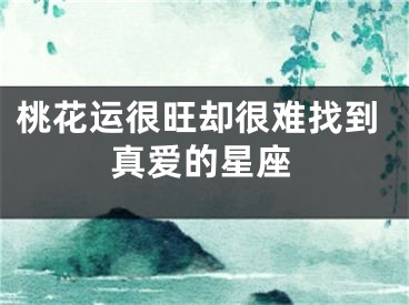 桃花运很旺却很难找到真爱的星座