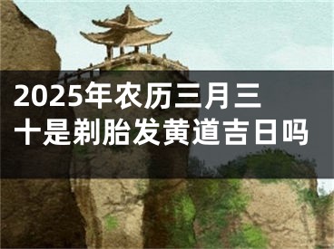2025年农历三月三十是剃胎发黄道吉日吗