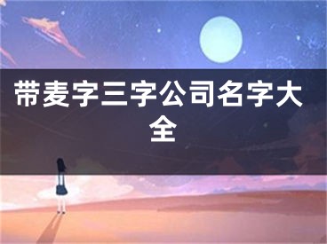 带麦字三字公司名字大全