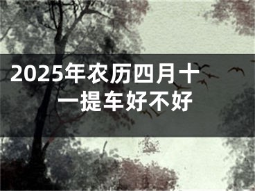 2025年农历四月十一提车好不好