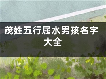 茂姓五行属水男孩名字大全
