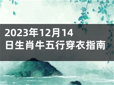 2023年12月14日生肖牛五行穿衣指南