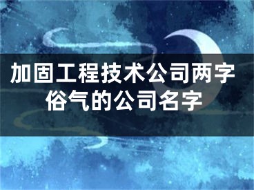 加固工程技术公司两字俗气的公司名字