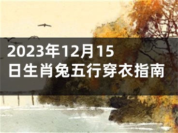 2023年12月15日生肖兔五行穿衣指南