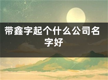 带鑫字起个什么公司名字好