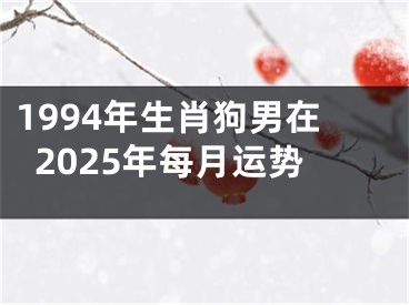 1994年生肖狗男在2025年每月运势