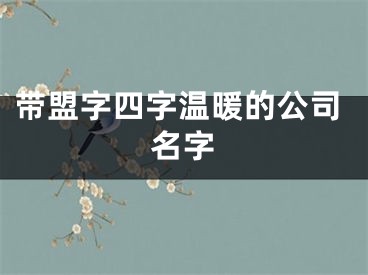 带盟字四字温暖的公司名字