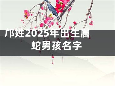 邝姓2025年出生属蛇男孩名字