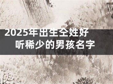 2025年出生仝姓好听稀少的男孩名字