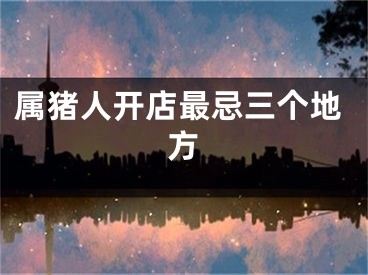属猪人开店最忌三个地方