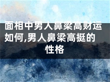 面相中男人鼻梁高财运如何,男人鼻梁高挺的性格