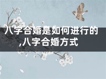 八字合婚是如何进行的,八字合婚方式