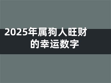 2025年属狗人旺财的幸运数字