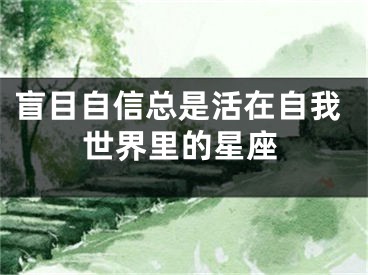 盲目自信总是活在自我世界里的星座
