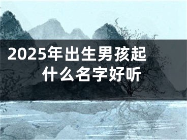2025年出生男孩起什么名字好听