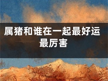 属猪和谁在一起最好运最厉害