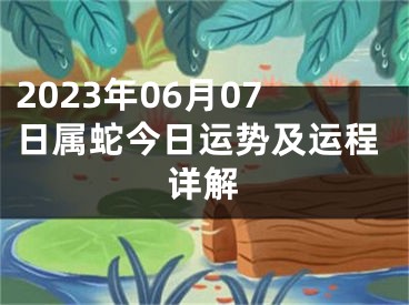2023年06月07日属蛇今日运势及运程详解