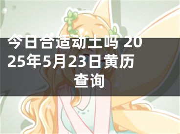 今日合适动土吗 2025年5月23日黄历查询