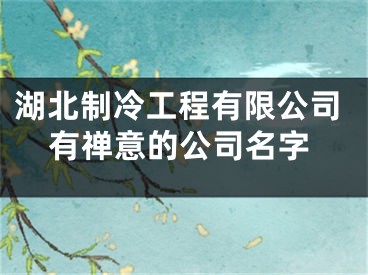 湖北制冷工程有限公司有禅意的公司名字