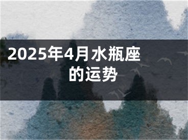 2025年4月水瓶座的运势