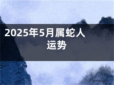 2025年5月属蛇人运势