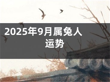 2025年9月属兔人运势
