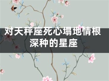 对天秤座死心塌地情根深种的星座