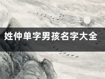 姓仲单字男孩名字大全